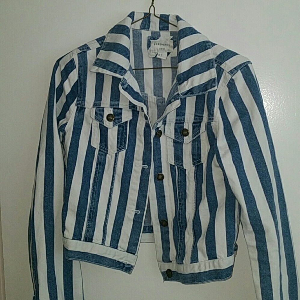 Striped Jean Jacket